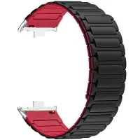 StarTech.com Bracelet en silicone magnétique pour montre connectée - Modèle 4 - Souple - Fermeture magnétique - Réglable - Unisexe - Noir et rouge