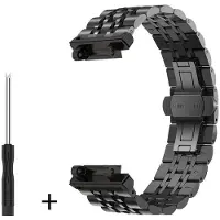 StarTech.com Bracelet de montre - Bracelet métallique pour la montre connectée T-Rex 2 - Acier inoxydable - Style 3 - Noir