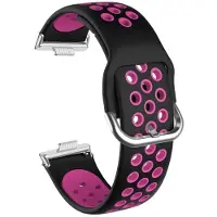 StarTech.com Bracelet en silicone pour montre connectée - Modèles Watch Fit 4/4 Pro - Bracelet de sport - 20 cm - Fermeture à boucle - Noir/Rose