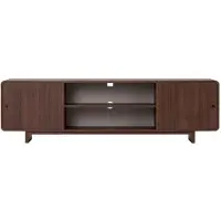 CALICOSY - Meuble TV 2 portes, 2 niches avec bords arrondis L180 cm - CELENA