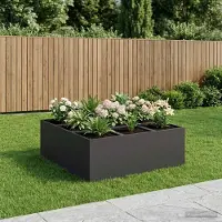 Prolenta Maison Exclusive - Jardinière noire pour plantes, dimensions : 100 x 100 x 30 cm