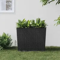 Prolenta Maison Exclusive - Jardinière avec bac amovible, couleur anthracite, 12/44 litres, en polypropylène (PP)