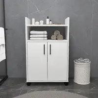 Dmora Marzi - Armoire Multi-Usages 2 Portes, 60x97h cm Blanc, 4 Étagères