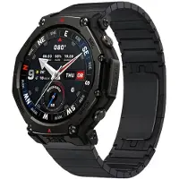 StarTech.com Bracelet en métal pour montre connectée - GTR 4 - Acier inoxydable - 22 mm - Noir
