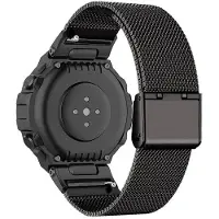 StarTech.com Bracelet pour montre connectée - Bracelet en métal pour T-Rex 2 - Acier inoxydable - Style 1 - Noir