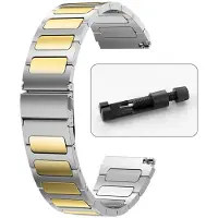 StarTech.com Bracelet en métal de luxe - Huawei Watch GT2e/GT2P 46 mm - Acier inoxydable - Boucle déployante - Unisexe - Argent et or