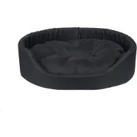 Amiplay Panier à chien BASIK ovale noir taille XS, S, M, L, XL, XXL, XXXL Taille : XXXL - 100x89x19 cm