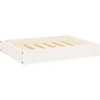 vidaXL Lit pour chien Blanc 61,5x49x9 cm Pin massif