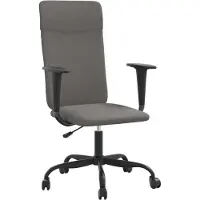 vidaXL Chaise de bureau Réglable en hauteur Tissu gris foncé