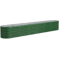 vidaXL Parterre surélevé Acier revêtu par poudre 260x40x36 cm Vert