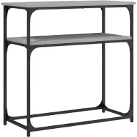 vidaXL Table console sonoma gris 75x35,5x75 cm bois d'ingénierie