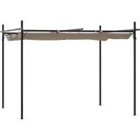 vidaXL Pergola avec toit coulissant Taupe 295x292x230 cm
