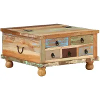 vidaXL Table basse en vieux bois 70x70x38 cm