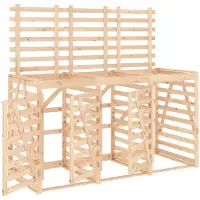 vidaXL Box pour poubelles pour 3 tonnes en pin massif