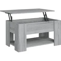 vidaXL Table basse-79x49x41-cm-travaillé-bois-gris-sonoma-chêne-couleur