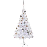 vidaXL Arbre de Noël artificiel éclairage boules 150cm 380 branches