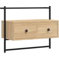 vidaXL Armoire TV murale chêne Sonoma 60,5x30x51 cm Matériau dérivé du bois