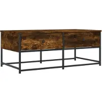 vidaXL Table basse chêne fumé 100x51x40 cm bois composite
