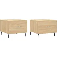 vidaXL Tables basses 2 pièces chêne Sonoma 50x50x40 cm bois composite