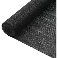 vidaXL Panneau de clôture noir 1,8x25 m HDPE 75 g/m