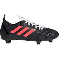 Adidas Chaussures de rugby Malice Junior SG K, noires/rose fluo, taille 35 1/2