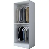 Skye Decor , armoire de haute qualité, blanche, 90x210x57,5 cm, mélaminé de classe E1, à fixer au mur