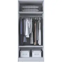 Skye Decor , armoire de haute qualité, blanche, 90x210x57,5 cm, mélaminé de classe E1, à fixer au mur