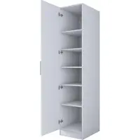 Skye Decor , armoire de haute qualité, blanche, 45x210x45 cm, en mélaminé de classe E1, avec 3 étagères