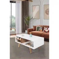 Skye Decor , Table gigognes de haute qualité (3 pièces) - Chêne saphir, 100% mélaminé, 90 cm