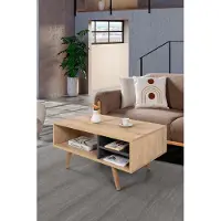 Skye Decor , table gigogne de haute qualité (3 pièces), finition chêne saphir, 100% mélaminé | 12345