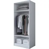 Skye Decor , armoire de haute qualité, blanche, 90x210x57,5 cm, mélaminé de classe E1, à fixer au mur