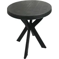 OEM Table bistrot en plastique, diamètre 70 cm, couleur anthracite, pour intérieur et extérieur