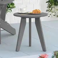 OEM Table d'appoint ronde grise pour salon et jardin