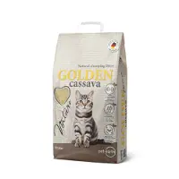 Pet Earth - GOLDEN cassava - Nature - Litière pour chat, 9 litres (9 l)