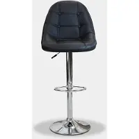 Cosma Tabouret de bar réglable en similicuir et métal Flynn - Noir