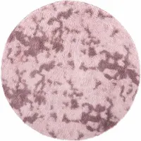 Syfax Tapis Shaggy à poils longs NAVARRA rose poudré 200x200 cm