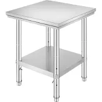 OEM Table de travail de cuisine, sous-étagère réglable, structure stable, 24x24x32inch, 24x24x32inch
