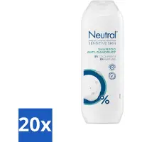 Neutral Shampooing neutre - Peau sensible - Antipelliculaire - 0% colorant et parfum - 250 ml - Pack avantage - 20 pièces