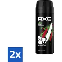 Axe - Déodorant en spray pour le corps - 48h Non Stop Fresh - Africa - Mandarin & Sandalwood - 150 ml - economy pack - 2 pièces