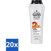 Schwarzkopf Gliss Kur - Shampooing - Femme - Hydratant - 250 ml - Pack avantage - 20 pièces