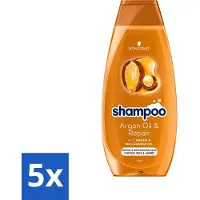 Schwarzkopf - Shampooing Huile d'Argan & Réparateur - Nourrit et Fortifie - 400 ml - Pack Avantage - 5 pièces