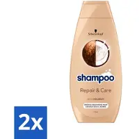 Schwarzkopf - Shampooing Repair & Care - Régénère les cheveux abîmés - 400 ml - Lot avantageux - 2 pièces