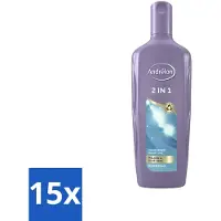 Unilever Shampooing Andrélon 2 en 1 - Nettoie et nourrit - 300 ml - Pack avantage - 15 pièces