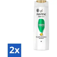 Pantene - Shampooing - Smooth & Silky - Pour des cheveux lisses et soyeux - 400 ml - Advantage pack - 2 pièces