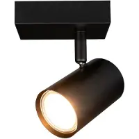 LEDVION Spot LED Plafond Noir 1 spot douille GU10