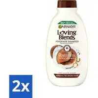 Garnier Shampooing Loving Blends Lait de coco et Macadamia 300 ml - Pack avantage - 2 pièces