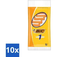 BIC - Lames de rasoir - Lame simple - Lames jetables - 5 lames de rasoir - Pack avantage - 10 pièces