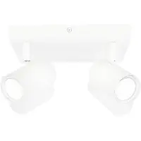 LEDVION Spot LED Plafond Blanc 4 spot Carre GU10 3W blanc froid