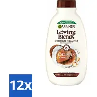 Garnier Shampooing Loving Blends Lait de coco et Macadamia 300 ml - Pack avantage - 12 pièces