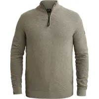Vanguard Pull-over 'Pullover with half-zip and allover texture' vert clair